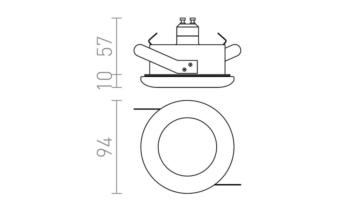 EINBAULEUCHTE ACUA Weiß 50 W IP44 - Weiß, Metall (95/95/1cm) - Rendl