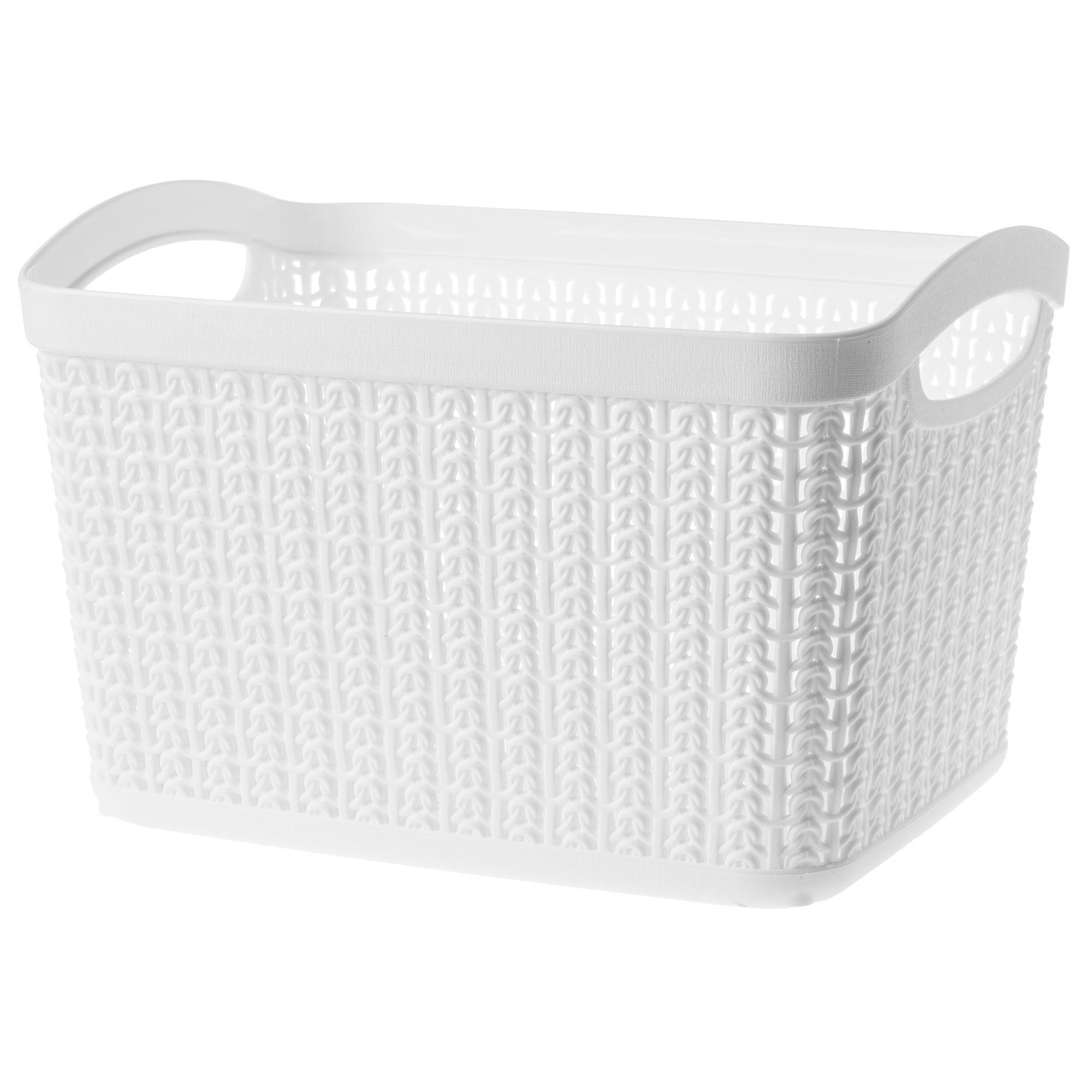 PLASTIKKORB 6,6 l, weiß - Weiß, Kunststoff (18/24cm) - KADAX