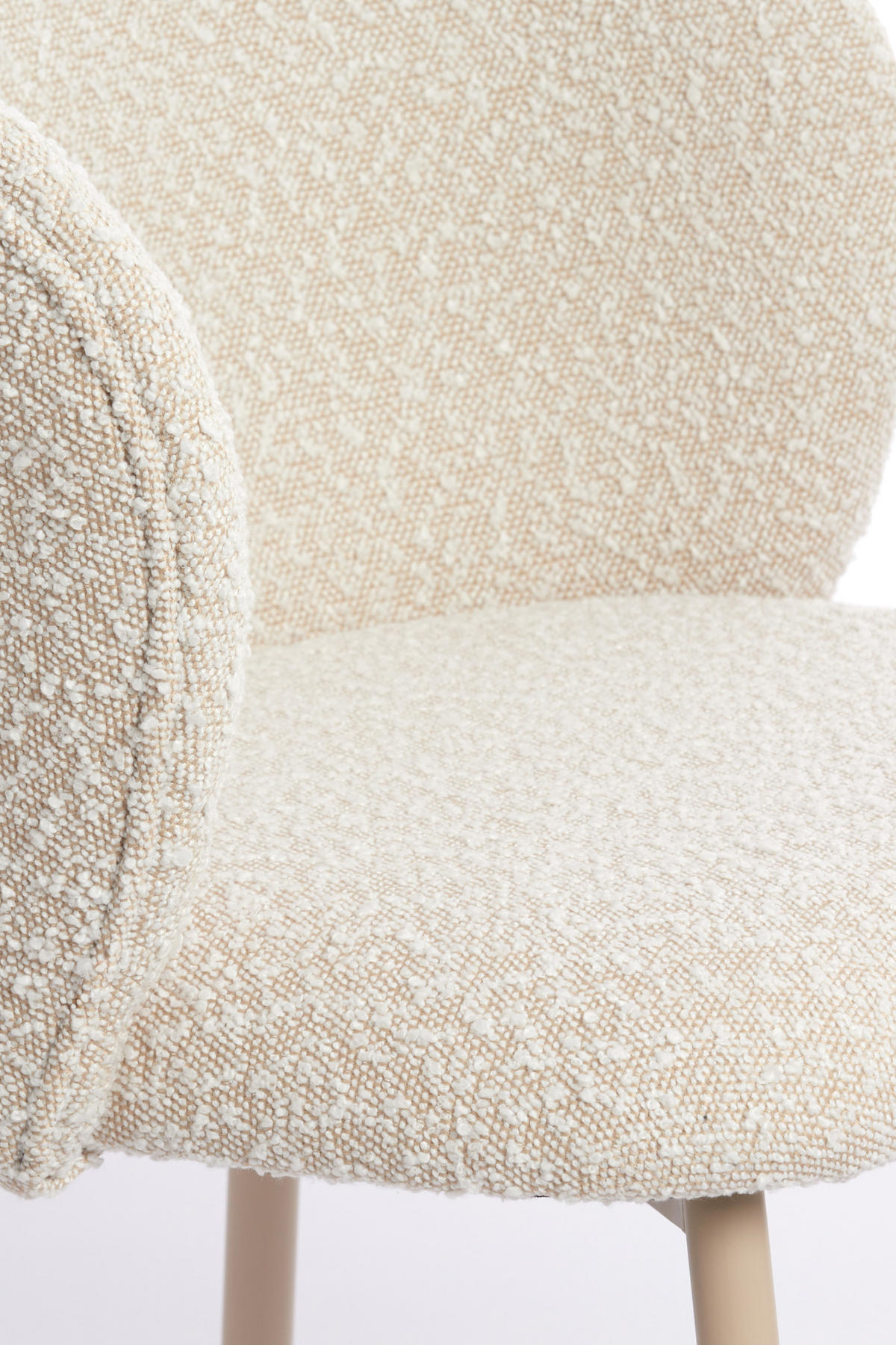 ESSZIMMERSTUHL Elyna Weiß 56/55/79 cm - Weiß/Naturfarben, Textil (55/79/56cm) - Light & Living
