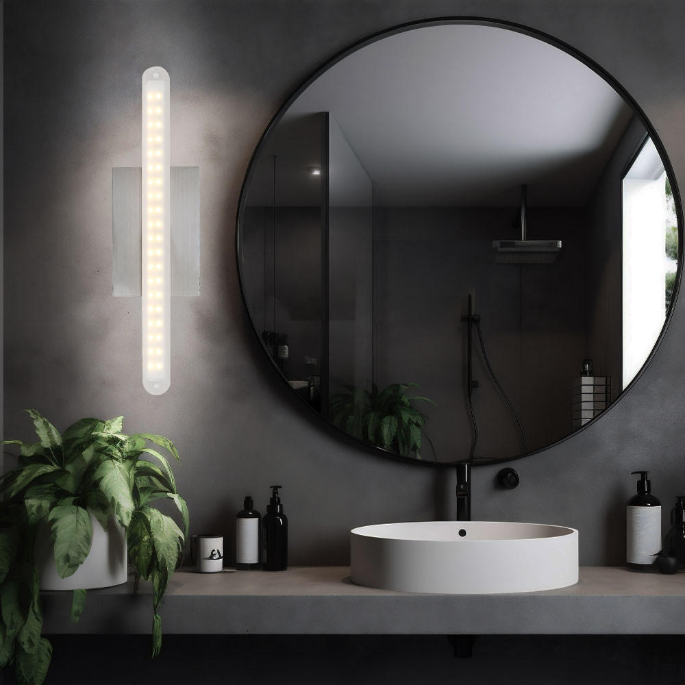 Thumbnail - Globo Lighting Led, Silber, Metall, 7x5x30 cm, Lampen & Leuchten, LED Beleuchtung, LED-Wandleuchten