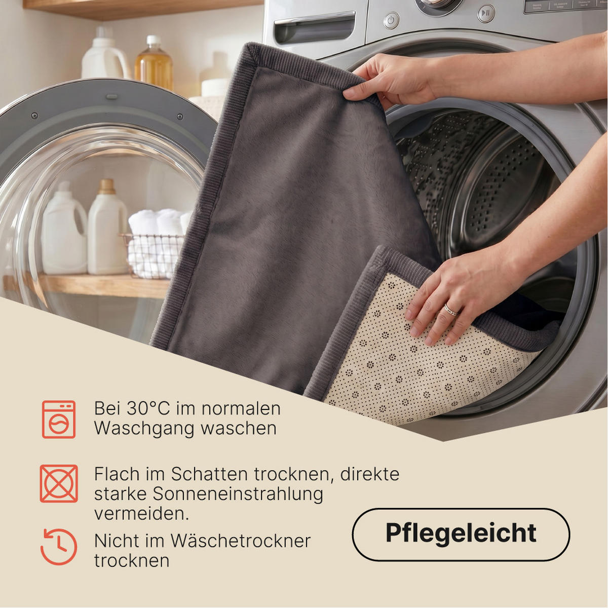 KINDERTEPPICH FLUFFIN dunkelgrau kuschelig waschbar 150/200 cm - Dunkelgrau, Textil (150/200cm) - Tapiso