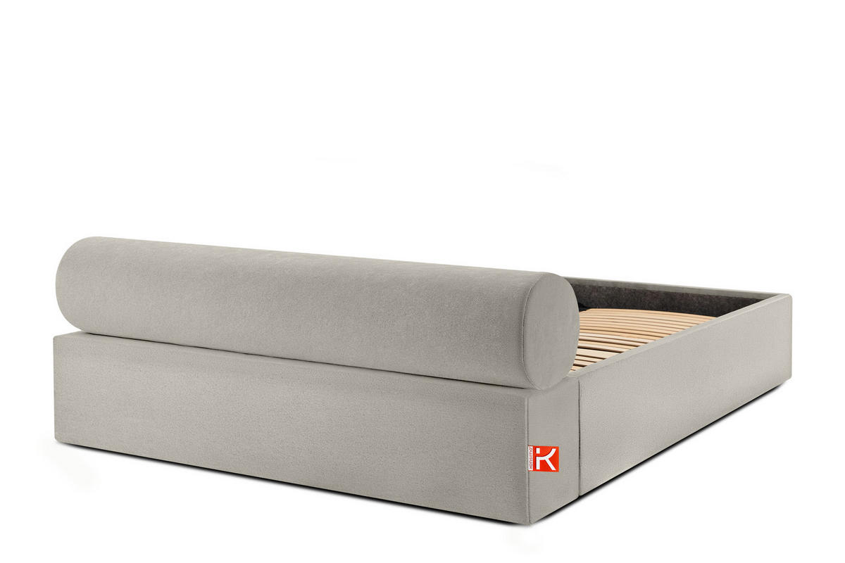 POLSTERBETT LUNEO - Creme/Schwarz, Holz/Holzwerkstoff (162/204cm) - KONSIMO®