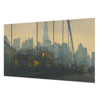 FOTOTAPETE 416x254 cm - Abendpanorama - Grau, Textil (416/254cm) - Wallfluent