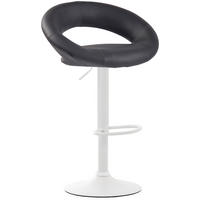 BARHOCKER Lederlook grau - Weiß/Grau, Textil/Metall (53/80/47cm) - CLP