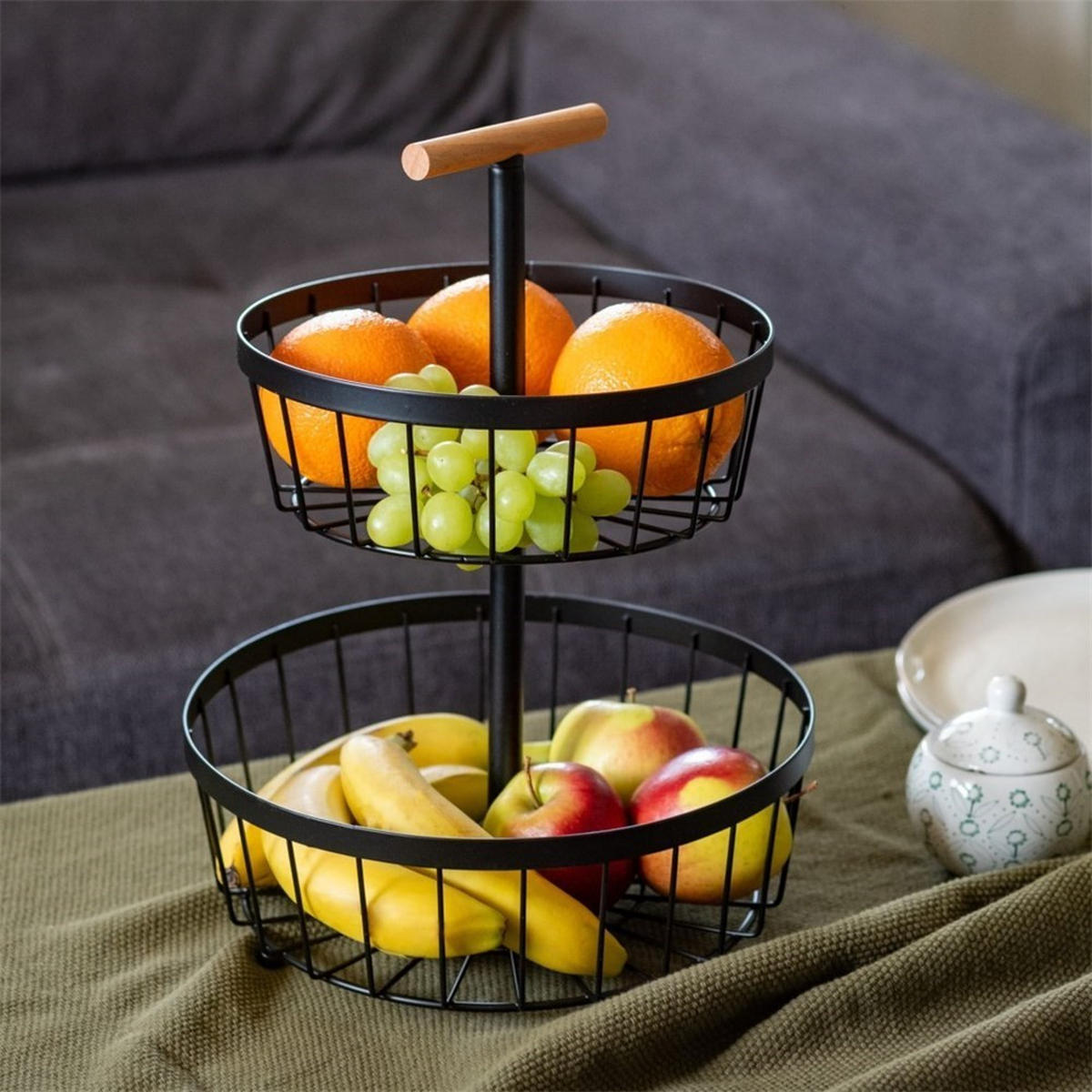 ETAGERE Schwarz 27/27/32 cm BB3107 - Schwarz, Holz (27/32cm) - Brunbeste