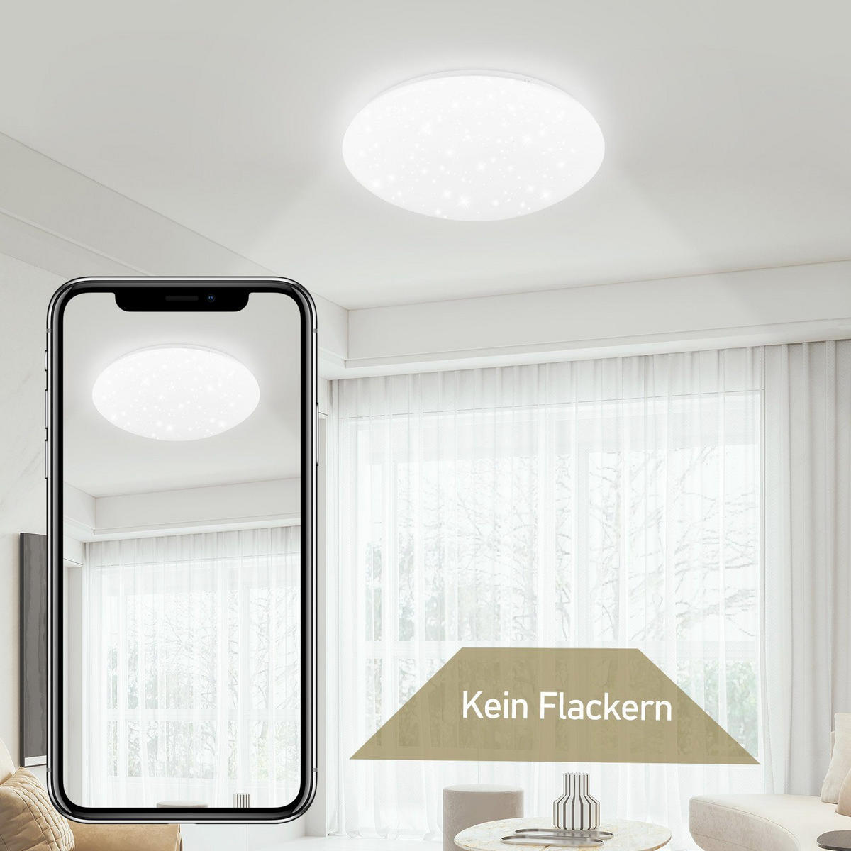LED-DECKENLEUCHTE Jonas 30/30/7 cm - Weiß, Kunststoff (30/30/7cm) - Nettlife