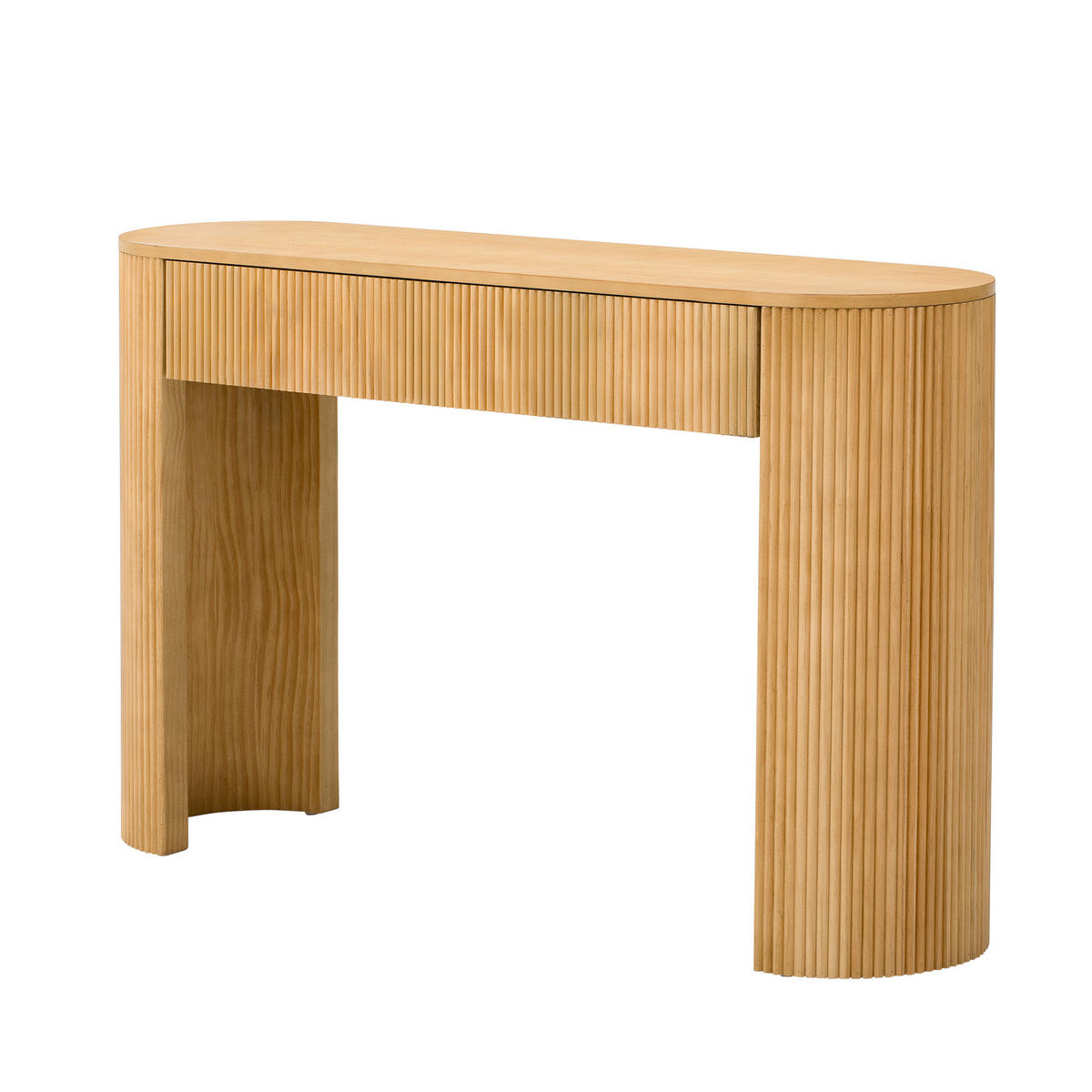 KONSOLENTISCH 120/33/76 cm natur aus MDF mit 2 Schubladen - Naturfarben, Holzwerkstoff (120/33/76cm) - OKWISH