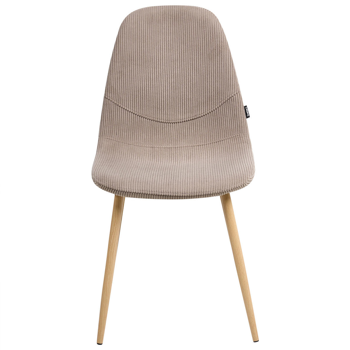 ESSZIMMERSTUHL 2er-Set Beige Hilden - Taupe/Braun, Textil (43/84/52cm) - Beliani