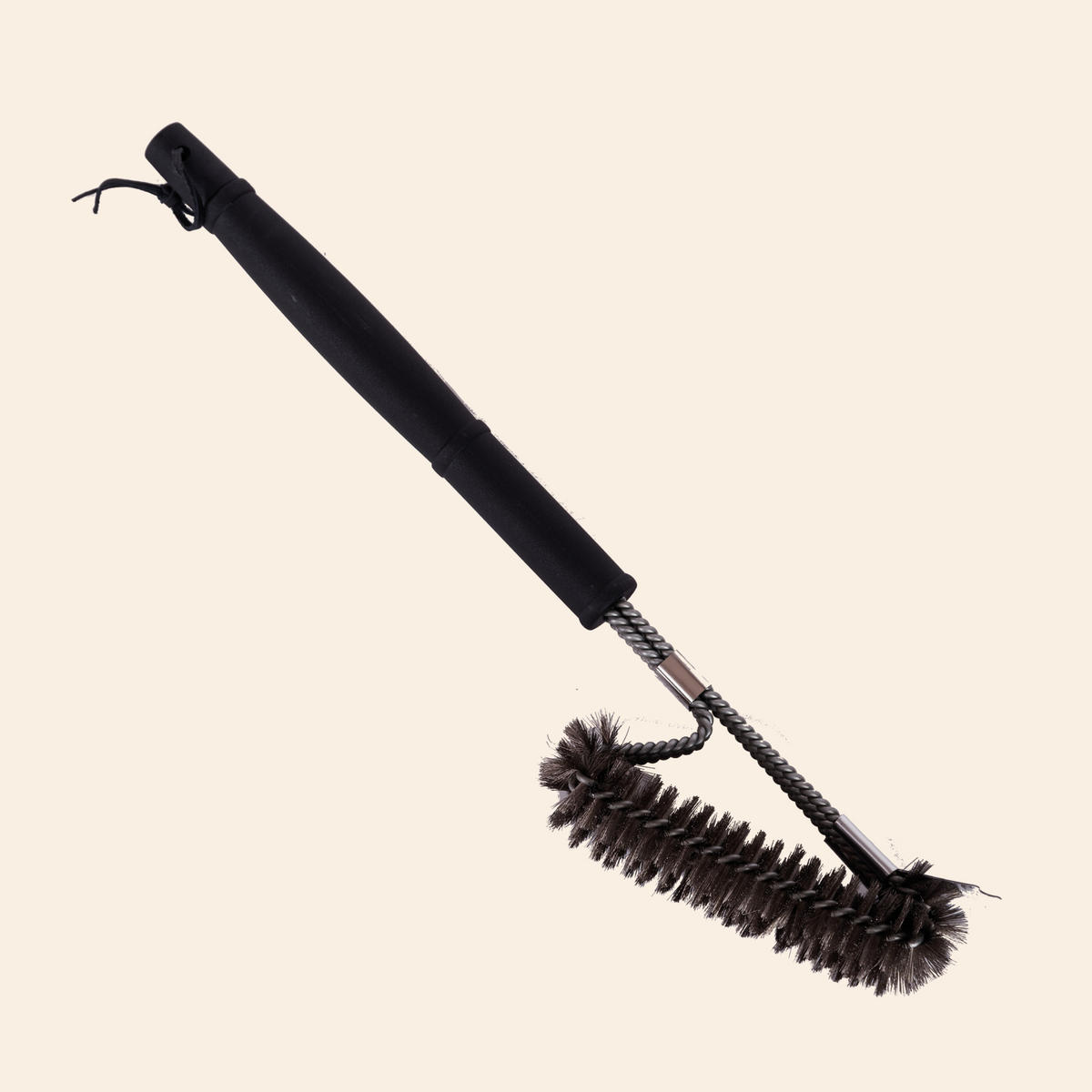 GRILLBÜRSTE Triangel Edelstahl - Schwarz, Metall (44.5cm) - Grillgott