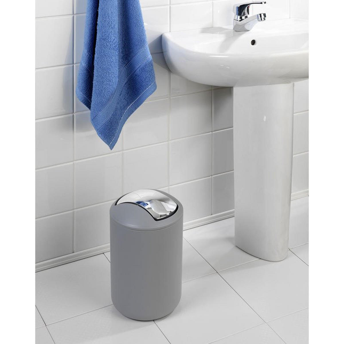 MÜLLKORB grau - Brasil Grey 6,5 l 20/20/31 cm - Grau, Kunststoff (20/31/20cm) - Wenko