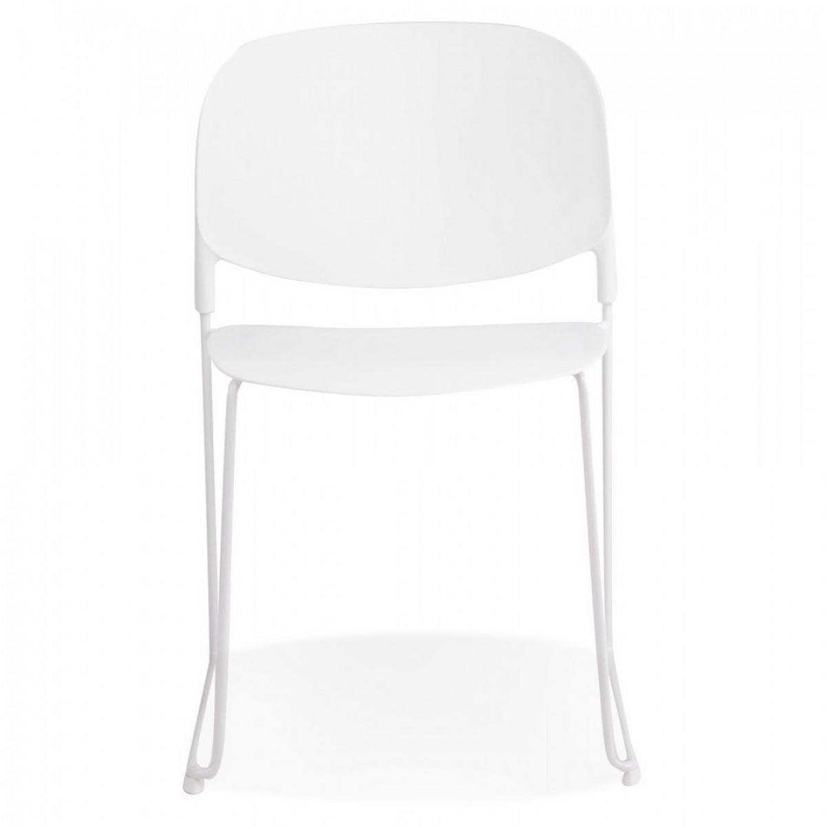 STUHL Weiß 52.5x80x48.5cm - Weiß, Kunststoff/Metall (52.5/80/48.5cm) - AlterEgo