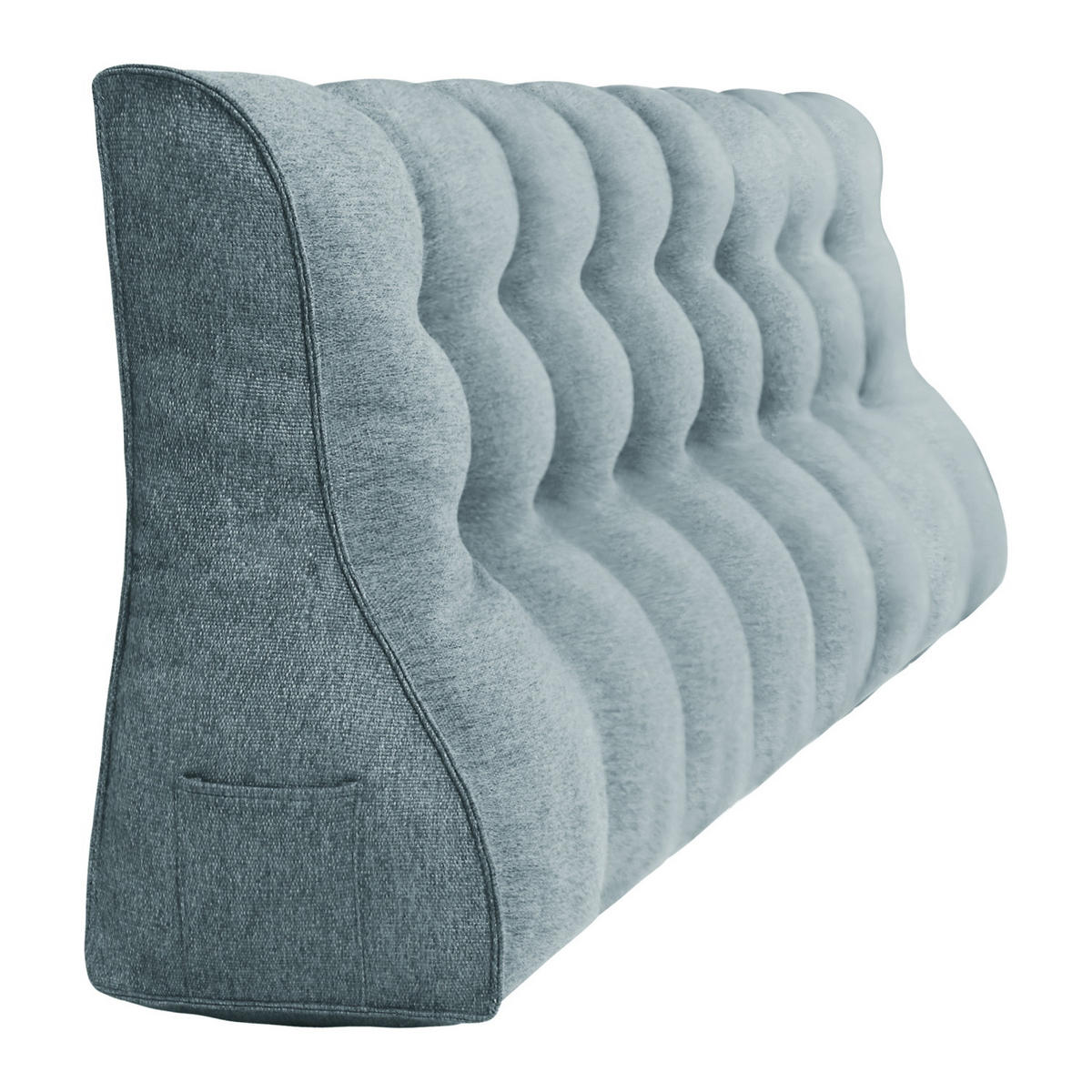 RÜCKENKISSEN Körperkontur Leinenlook Grau 200 cm - Grau, Textil (55/200cm) - Vercart