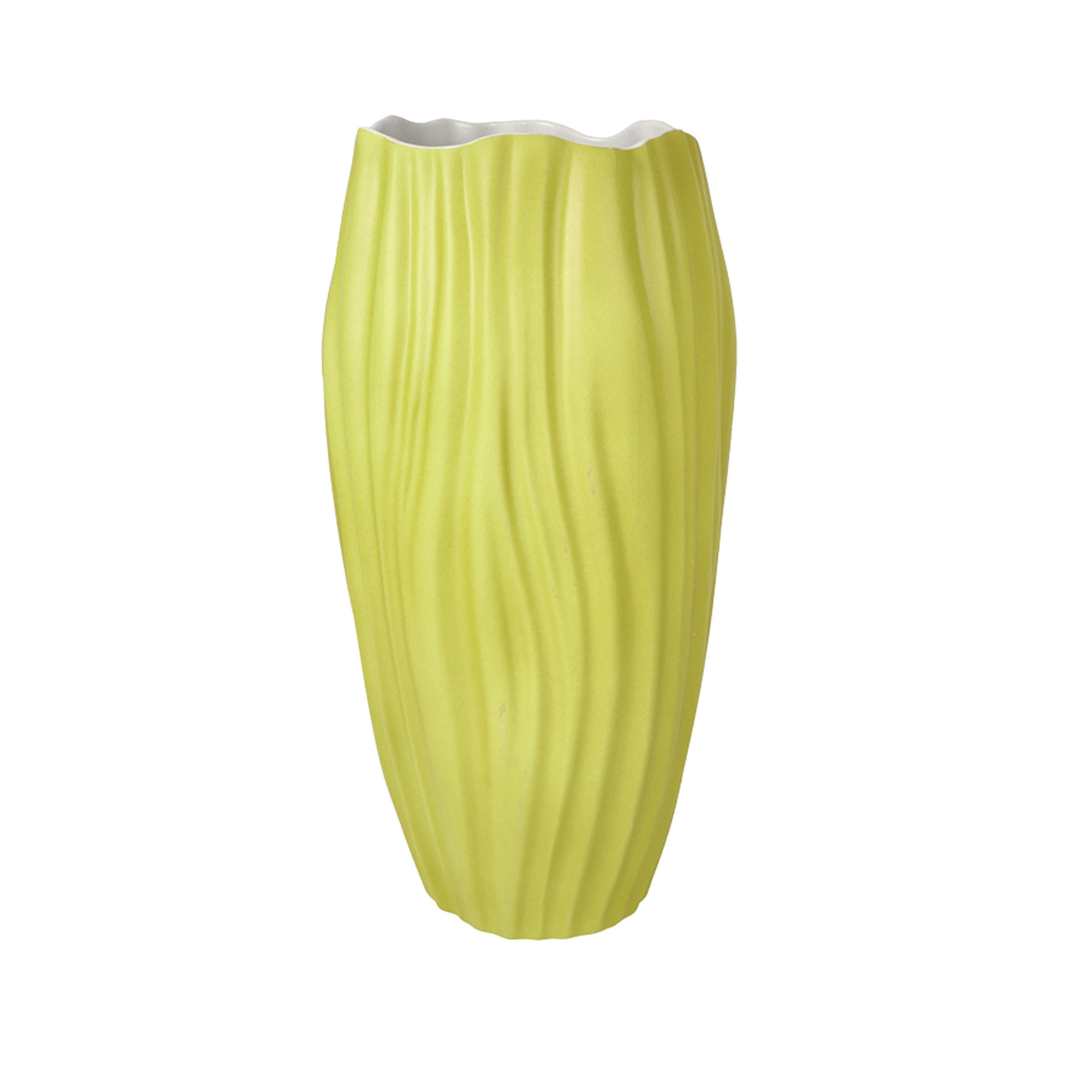 VASE Spirulina 30 cm - Gelb, Keramik (30cm) - Goebel