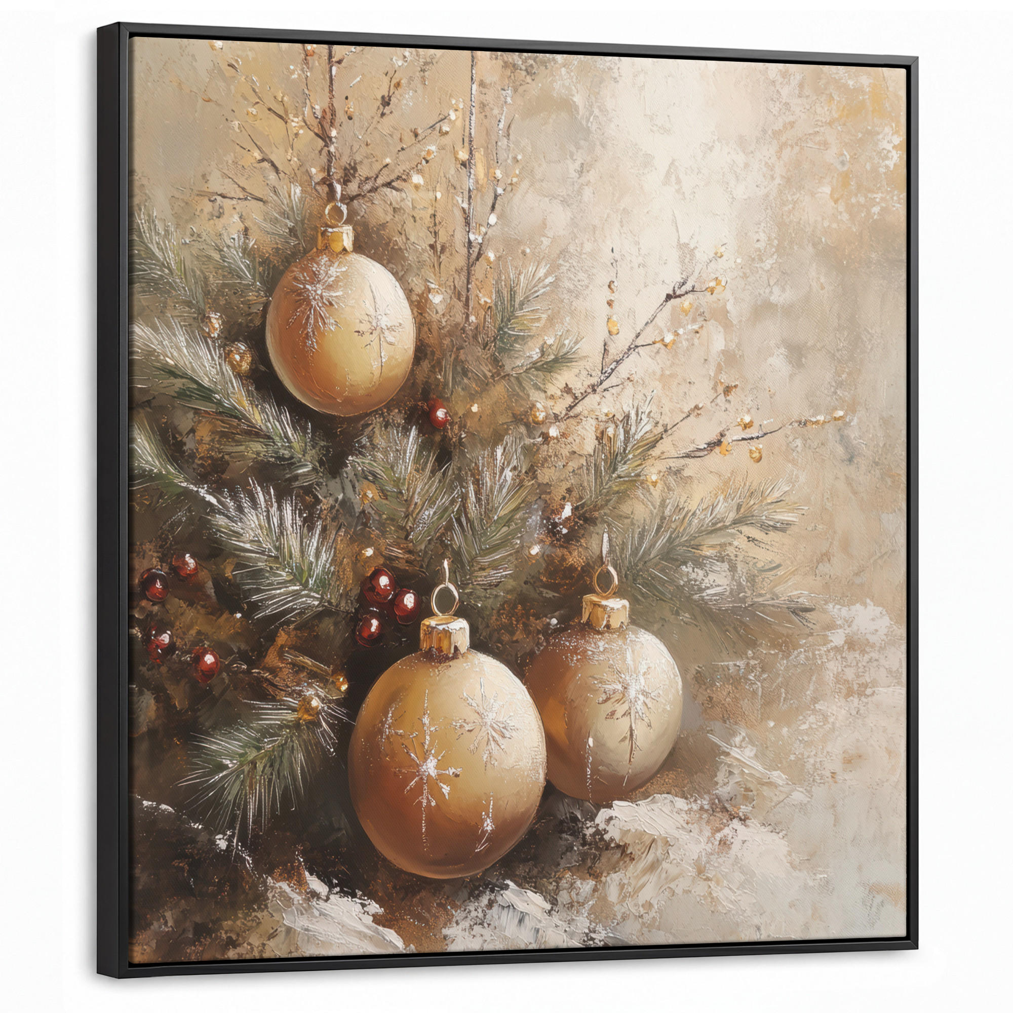 MuchoWow Leinwand Gold 90x90 cm