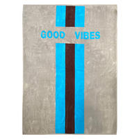 STRANDTUCH Velours-Jacquard Alto 140x180 400 g/m2 Grau - Grau, Textil (140/180cm) - LE COMPTOIR DE LA PLAGE