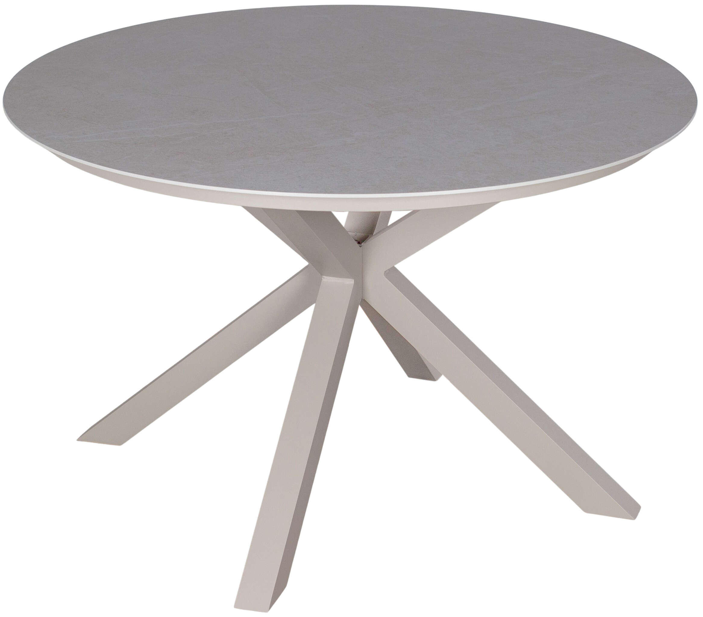 GARTENTISCH Malaga - Beige, Metall (120/120/76cm) - Mr. Deko