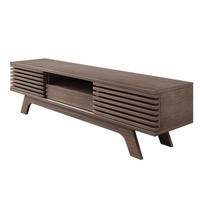 TV Lowboard 150x40x44,5 cm, Retro, 2 Türen, 1 Schublade - Braun, Holz (150/44/35cm)