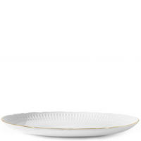 SERVIERPLATTE CMIELOW SOFIA GOLDRAND aus Porzellan - Weiß, Keramik (34/2/34cm) - KONSIMO®