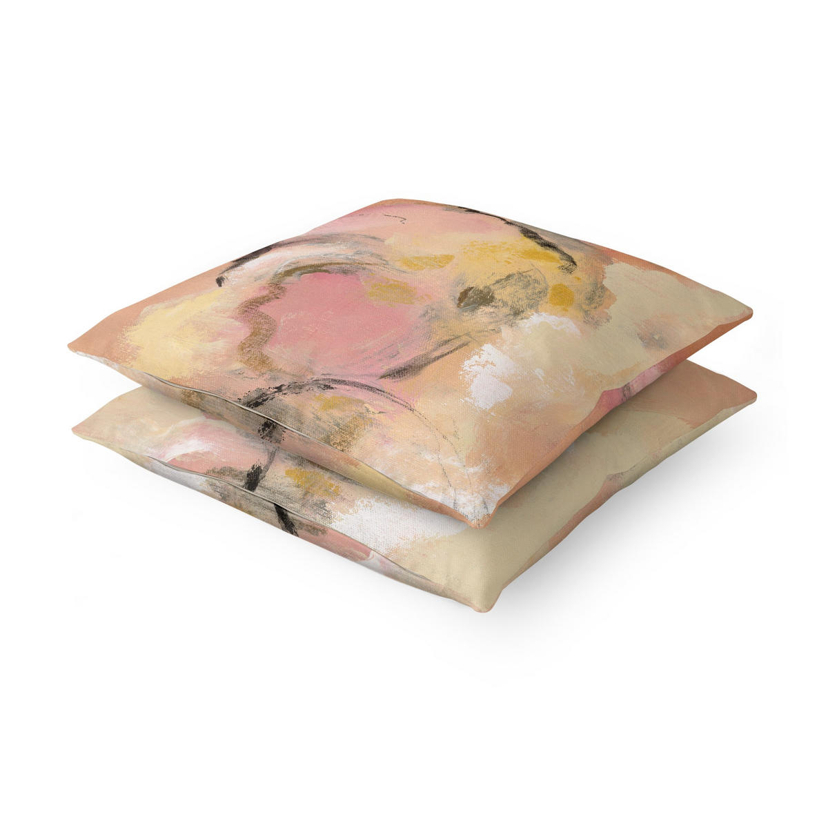 DEKOKISSEN 2er-Set Pfingstrosen-Aroma Duo 50/50 cm - Rosa, Textil (50/50cm) - Bilderwelten