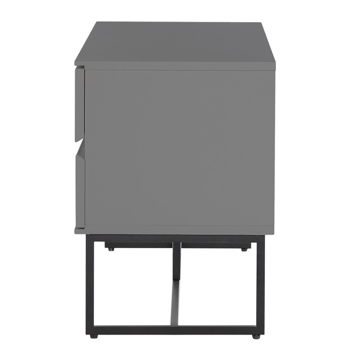 GARDEROBENBANK - Dunkelgrau/Schwarz, Holzwerkstoff/Metall (90/48/35cm) - home24