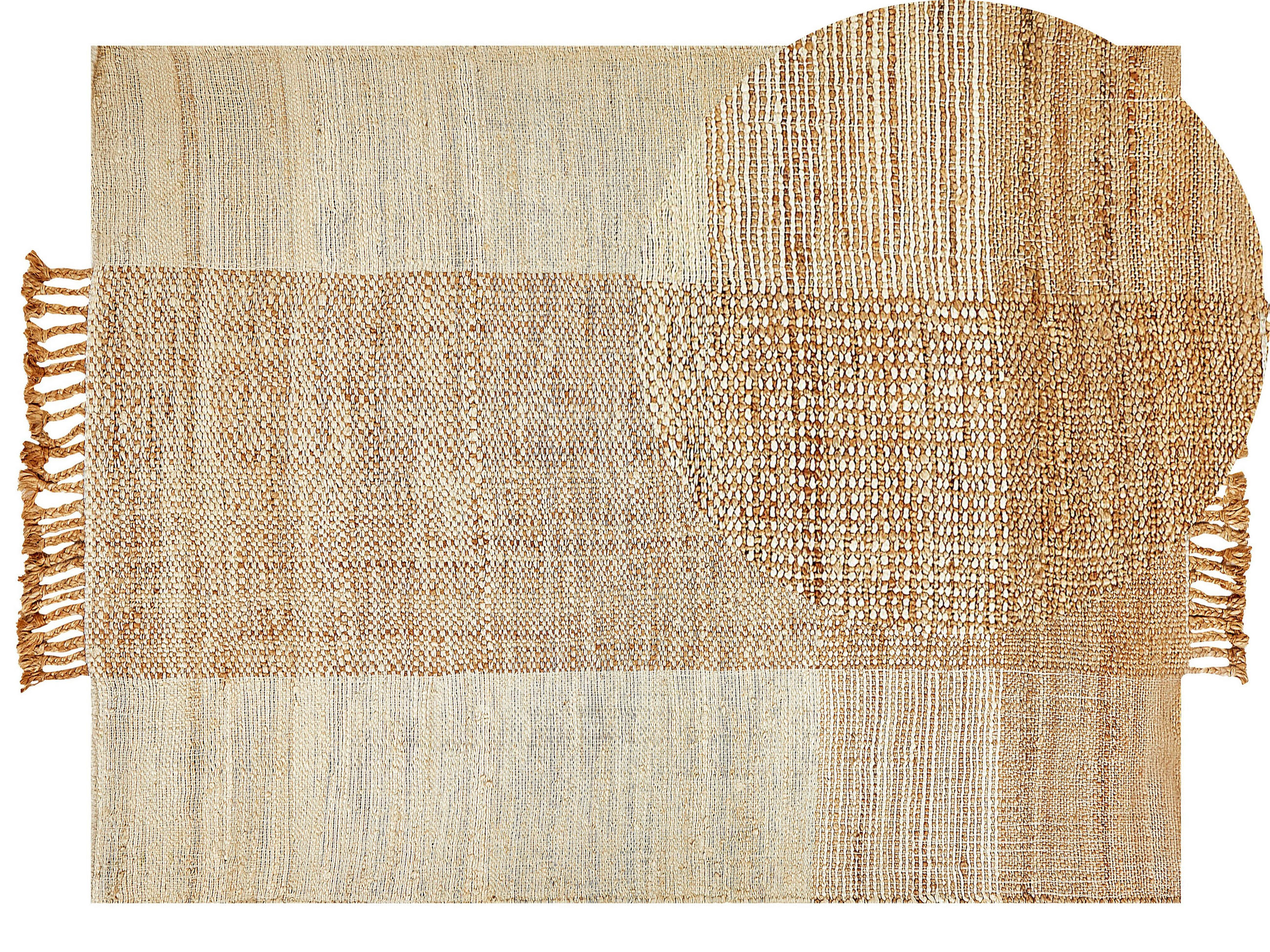 TEPPICH geflochten Hamzalar 230/160 cm - Beige, Naturmaterialien (160/230cm) - Beliani