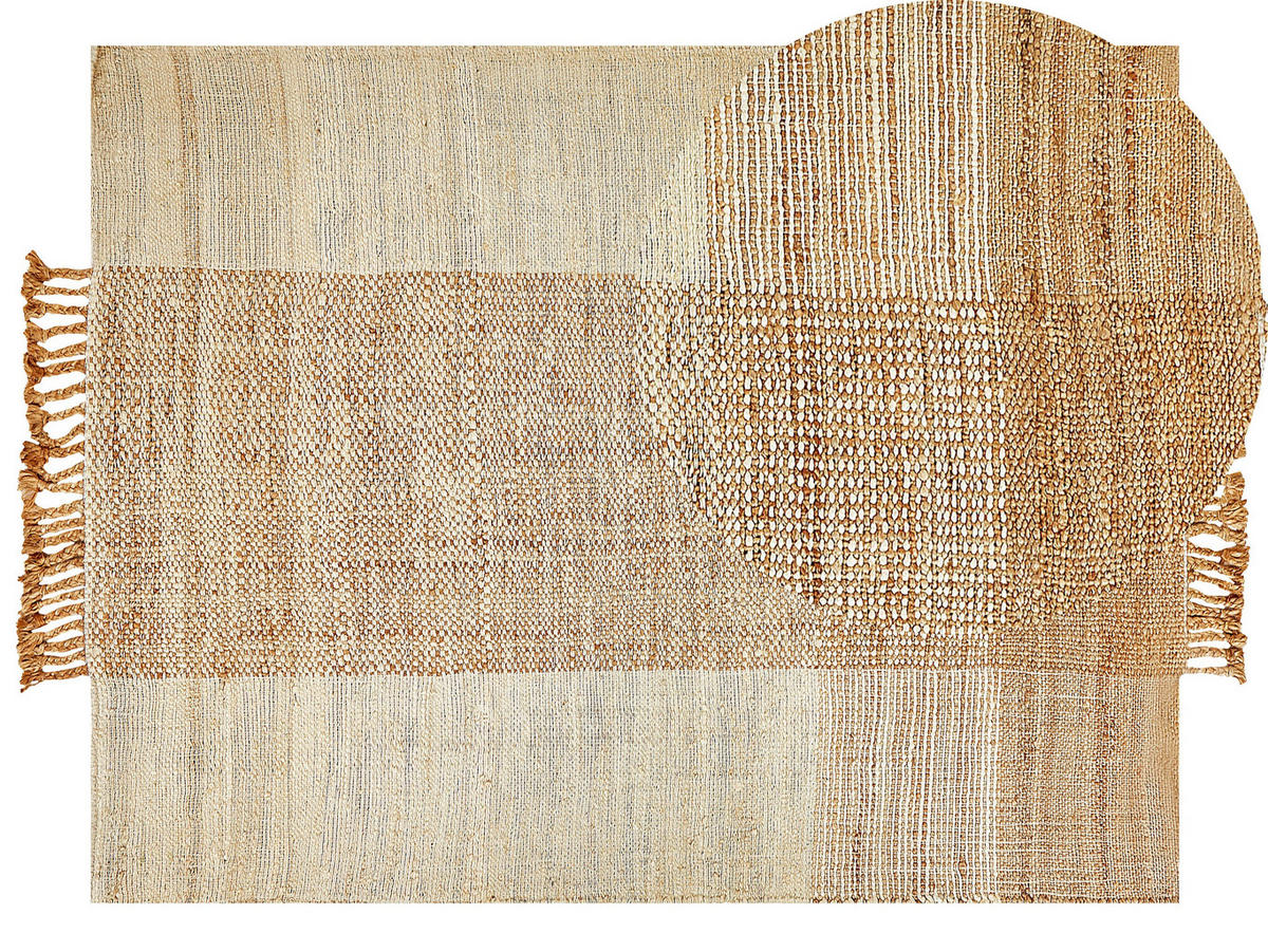 TEPPICH geflochten Hamzalar 230/160 cm - Beige, Naturmaterialien (160/230cm) - Beliani