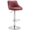 BARHOCKER Lazius, Gestell Metall in Chromoptik, Kunstleder Bordeauxrot - Chromfarben/Bordeaux, Kunststoff/Textil (46/100/49cm) - TPFLiving