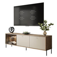 TV-SCHRANK ISA, mit LED-Beleuchtung auf hohen Beinen - Eichefarben, Holzwerkstoff (185/58/40cm) - Lookway