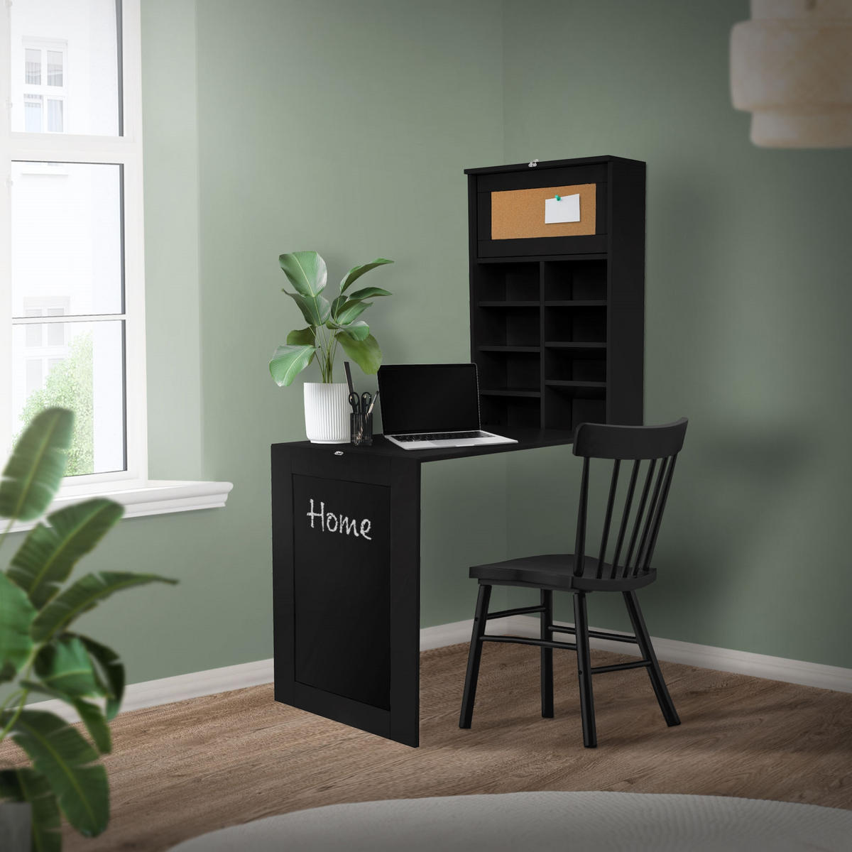 WANDTISCH - Schwarz, Holzwerkstoff (50/155/92cm) - ML-DESIGN