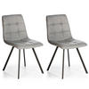 STUHL 2er-Set Mila hellgrauem - Hellgrau, Textil/Metall (46/90/58cm) - VS Venta-stock