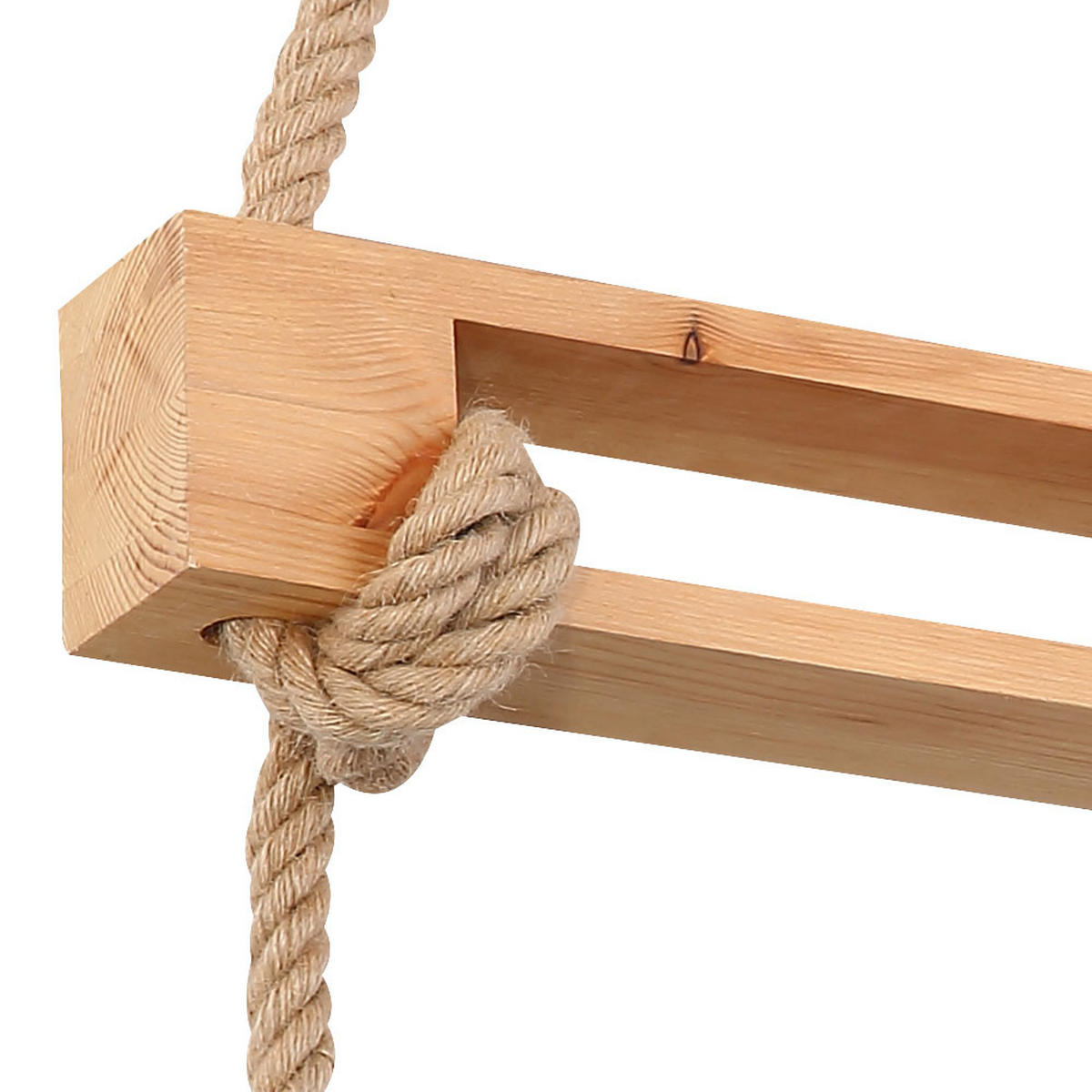 HÄNGELEUCHTE ULLEU Hanfseil Braun - Braun, Holz (120/10/120cm) - Globo Lighting