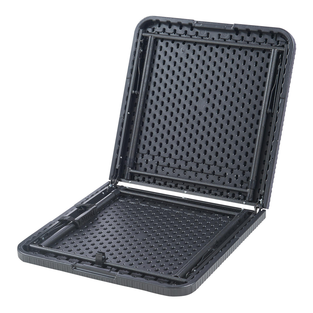 KLAPPTISCH Adelfia - Anthrazit, Kunststoff/Metall (120/60/90cm) - [en.casa]