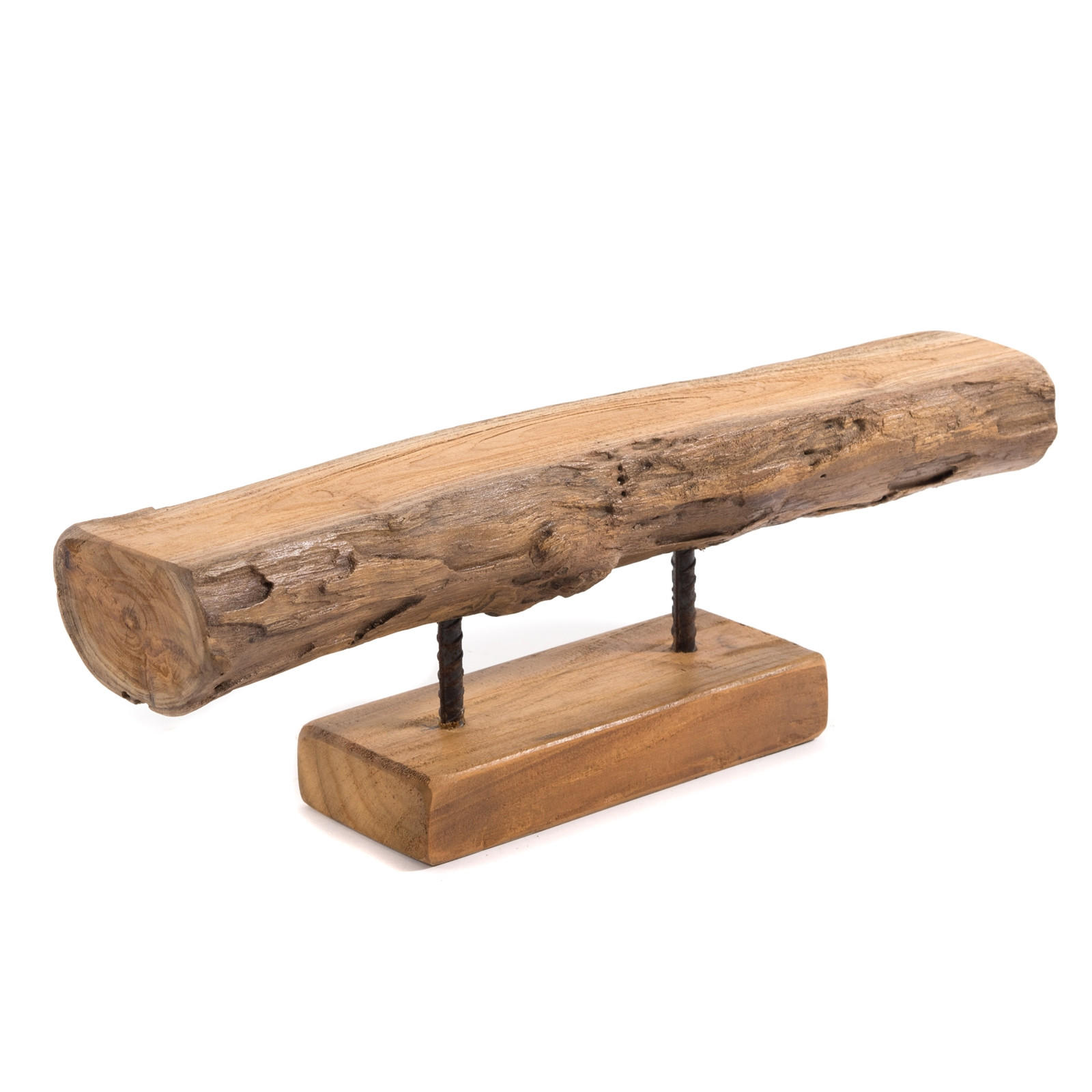 KERZENSTÄNDER Lumio Mahagoni Massivholz naturfarben - Naturfarben, Holz (62/17/10cm) - DESIGN DELIGHTS