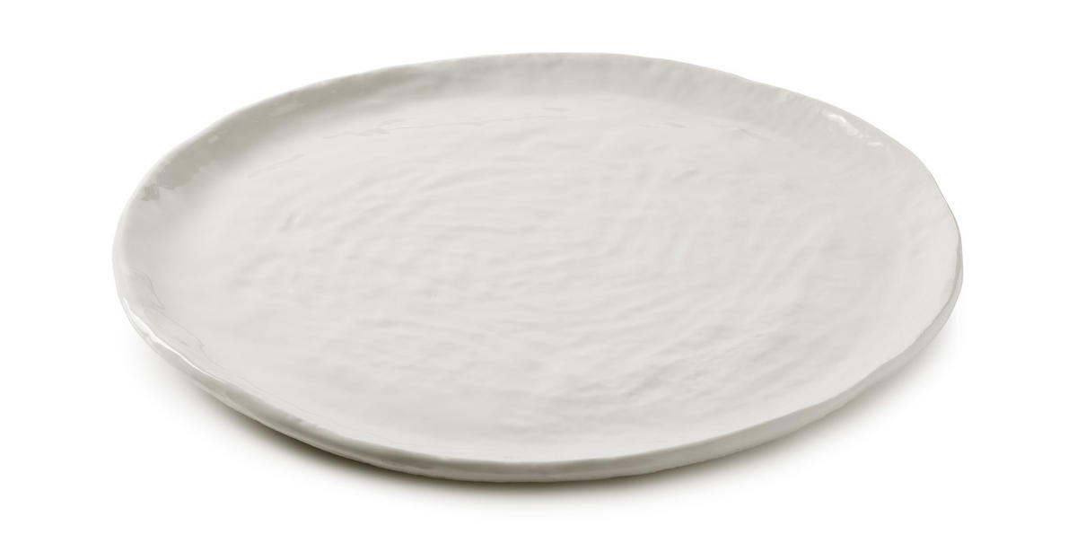 TELLER FLACH YLI 28,5 CM Alabaster Weiss - Weiß, Keramik (28.5cm) - Revol Porcelaine France