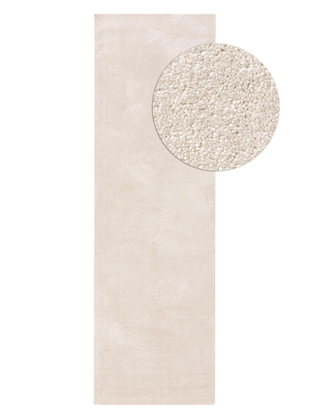 LÄUFER Nina waschbar 80/250 cm - Creme, Kunststoff (80/250cm) - benuta Nest
