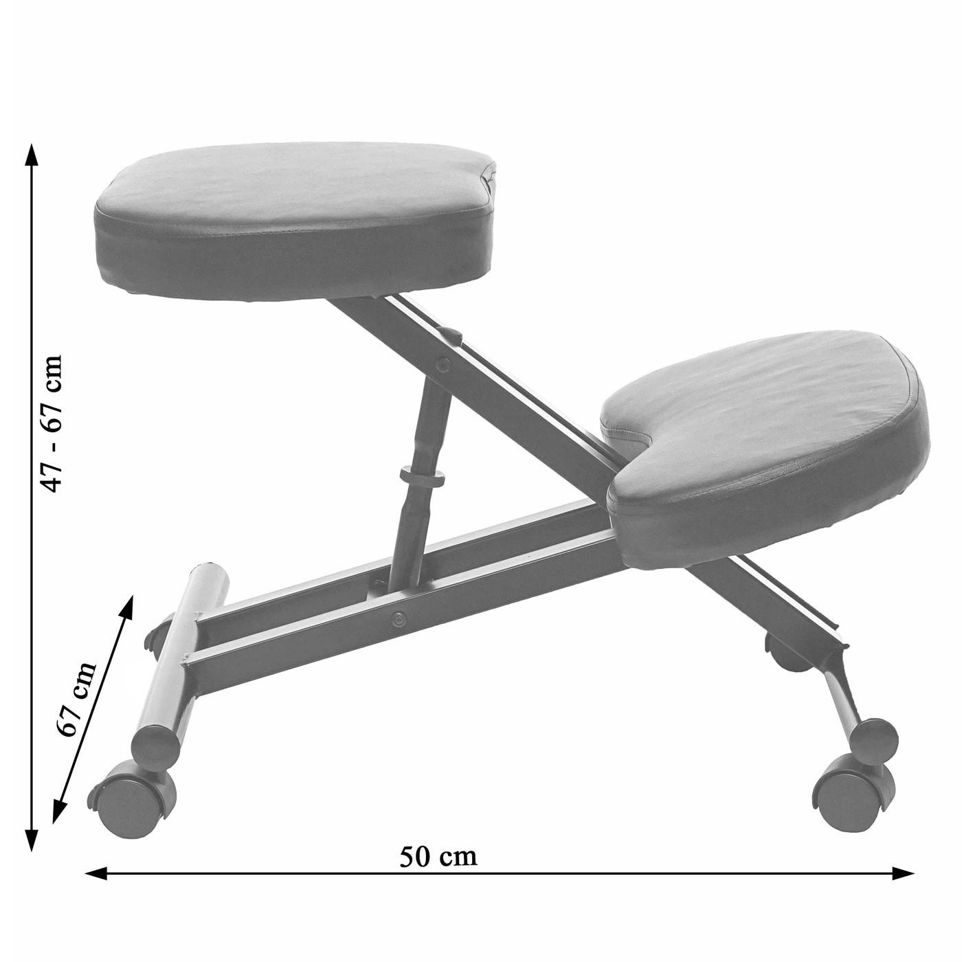 KNIESTUHL ROLLBAR Grau - Grau, Textil (50/67/67cm) - MCW