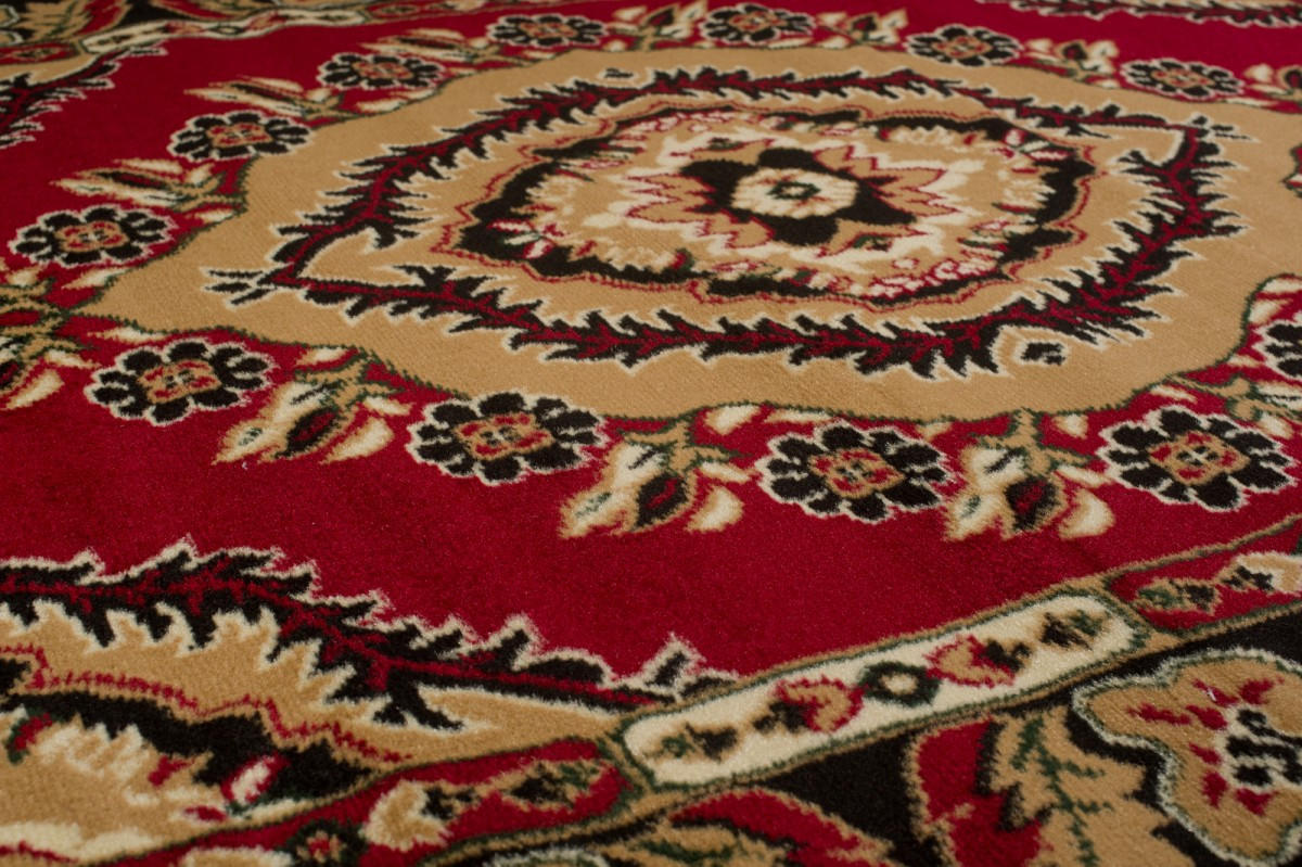 TEPPICH ATLAS Beige Rot 300/400 cm - Beige/Rot, Textil (300/400cm) - Tapiso