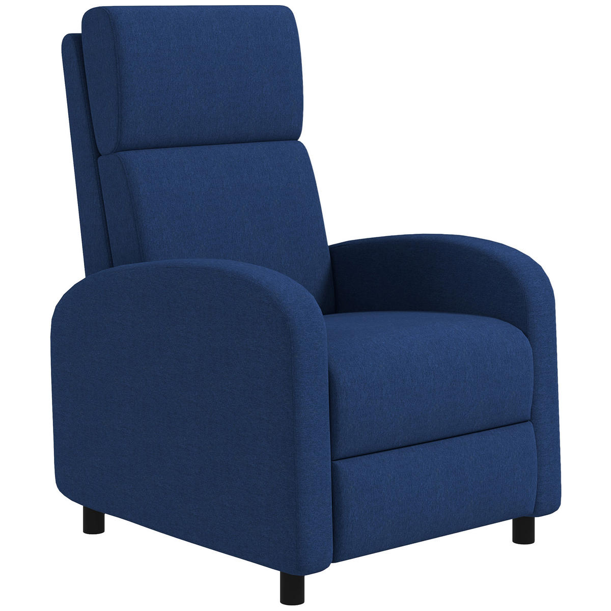 RELAXSESSEL,MANUELL 160° Lehne Stofffußstütze,blau - Blau, Textil (64/102/86cm) - Vallsero