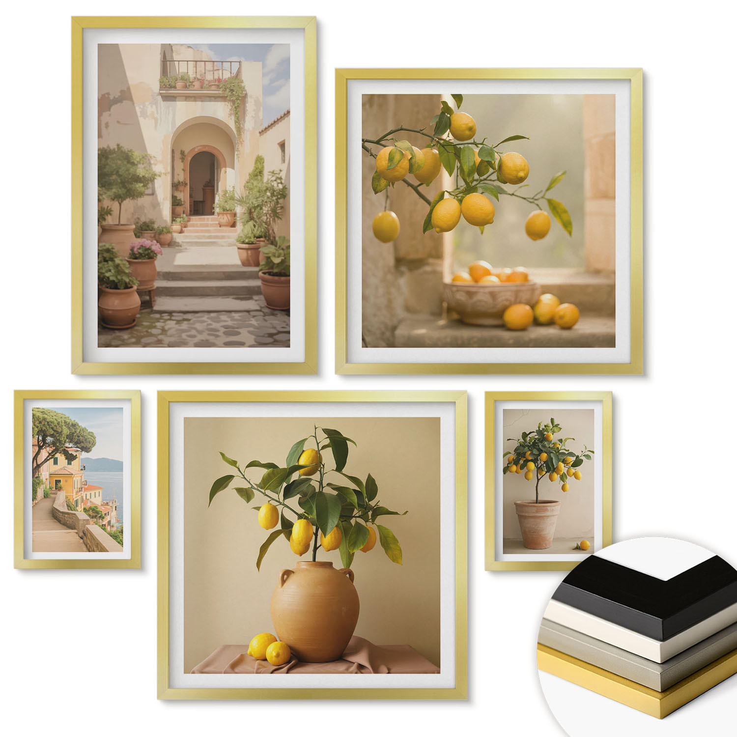 ArtPrintCave Wandbilder Gold 40x60 cm