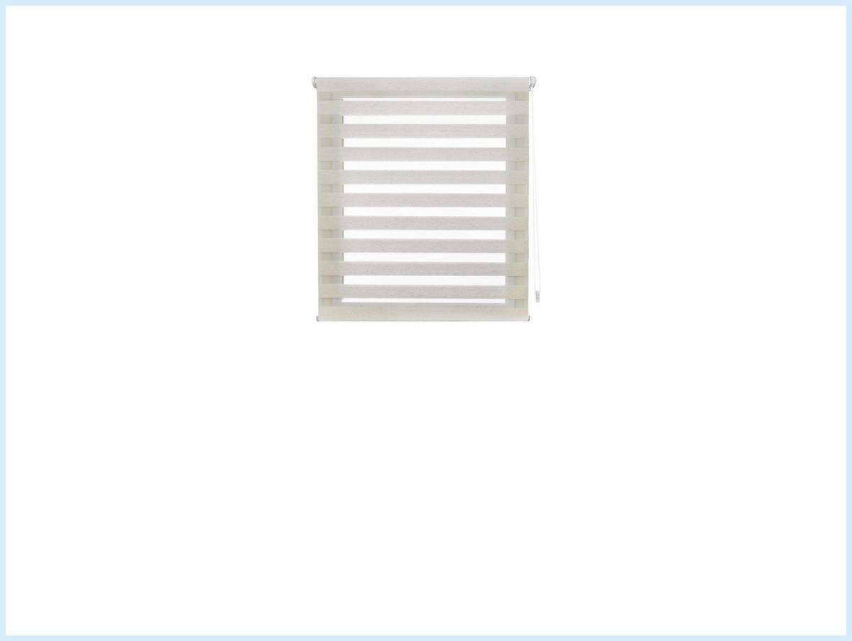 ROLLO Polyester Transluzent Grauweiß 67x180 - Hellgrau, Textil (67/180/1cm) - Purline
