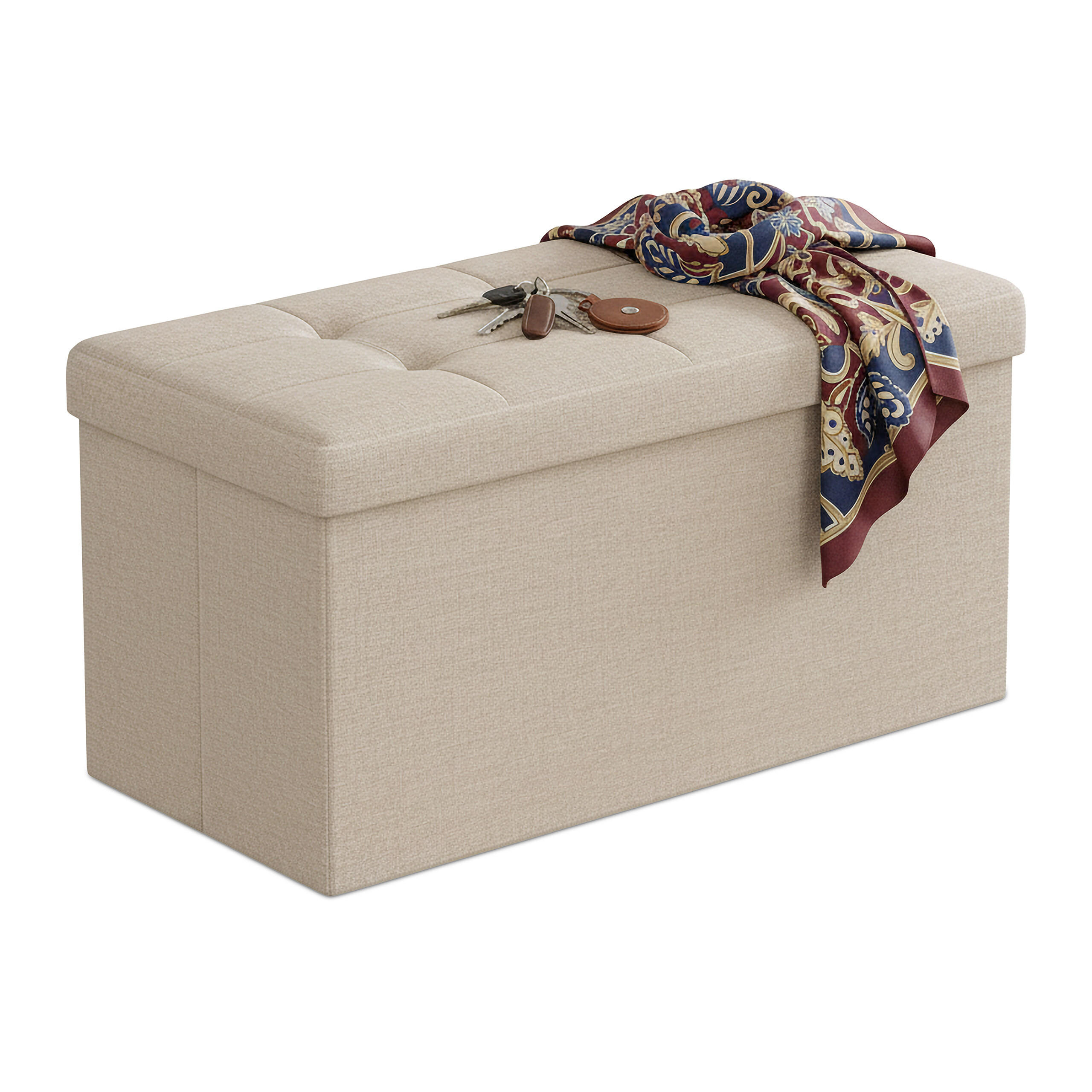 BANCA Bej din material textil pliabila