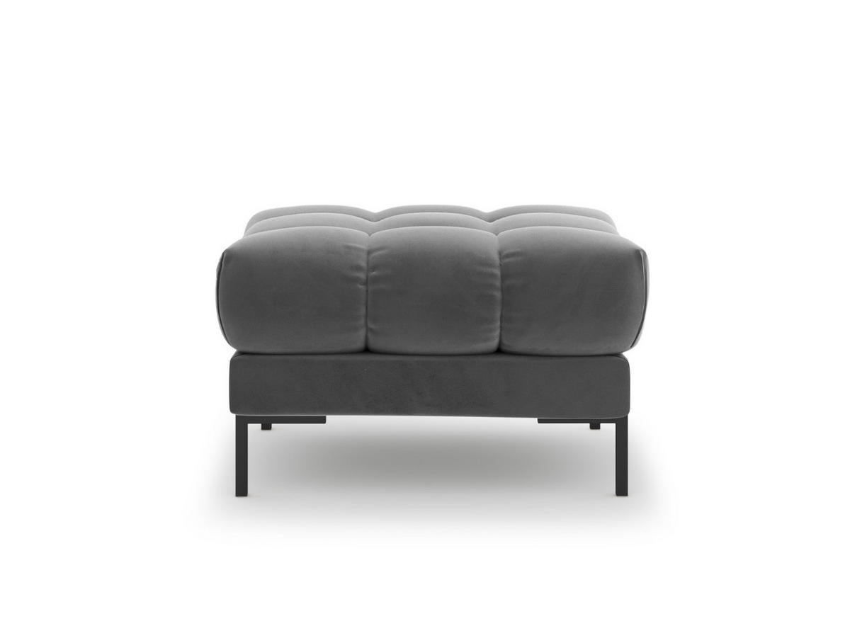 POUF Mamaia aus Samt hellgrau - Hellgrau, Textil (60/41/60cm) - Micadoni