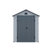 SCHREBERGARTENHAUS - 176 cm x 180 cm - Harz - Hellgrau, Anthrazitgrau - CESIO - Anthrazit/Hellgrau, Kunststoff (176/180/180cm) - Vente-Unique