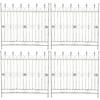 GARTENZAUN 4er Set Metall antik-grün - Grün, Metall (124/116cm) - CLP