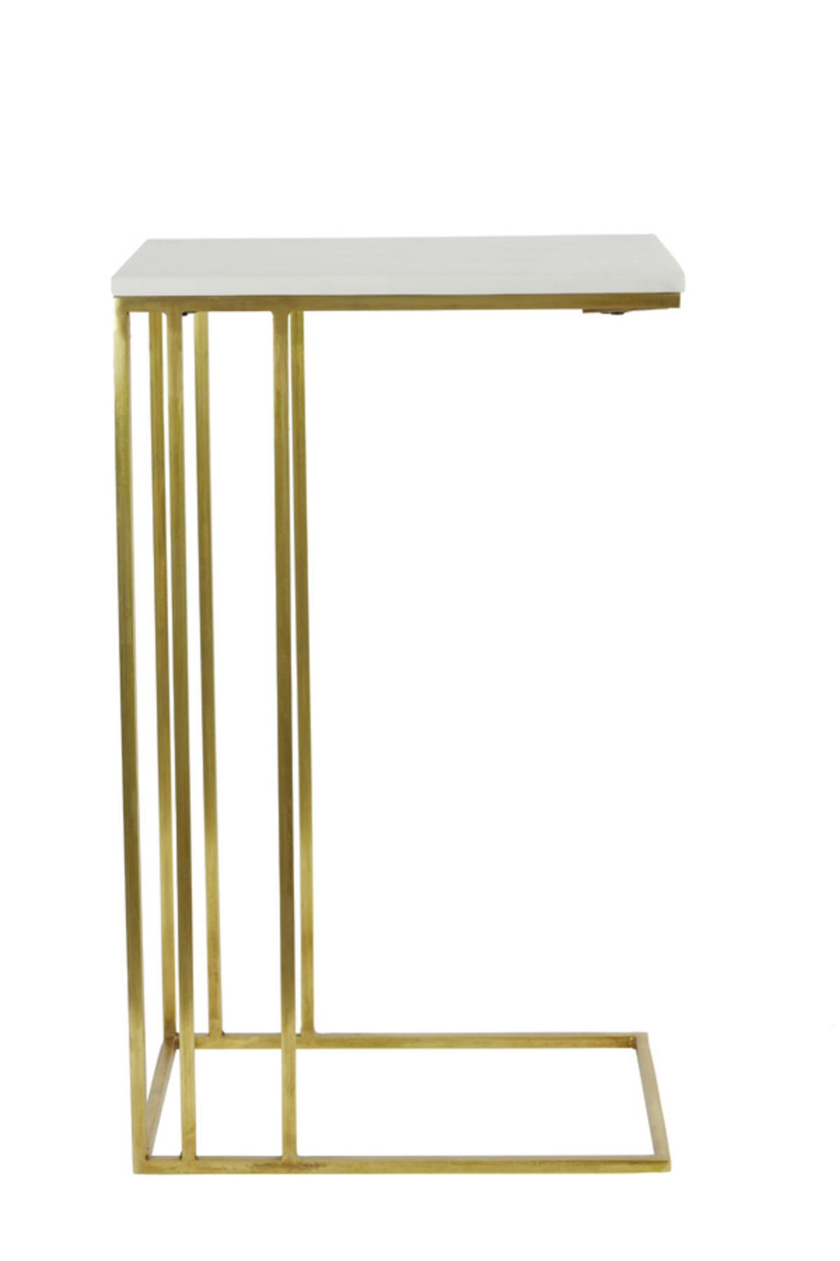 BEISTELLTISCH Roshan Weiß 41/31/71 cm - Weiß, Stein (41/31/71cm) - Light & Living