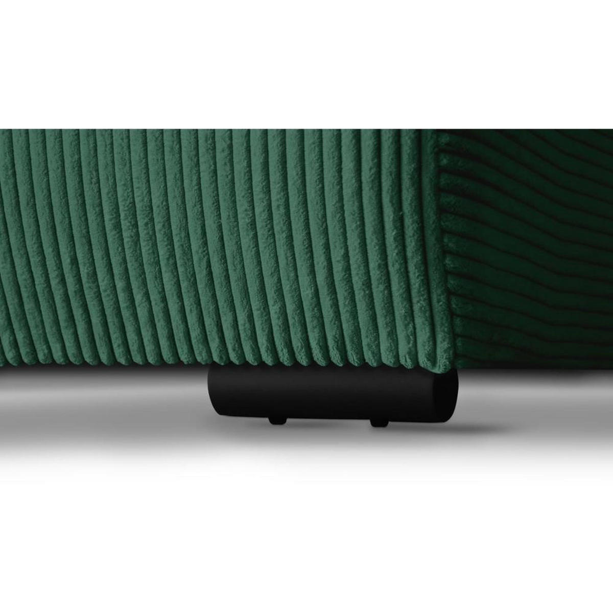 ECKSCHLAFSOFA Benny grün links - Schwarz/Grün, Kunststoff/Textil (271/185cm) - Beautysofa