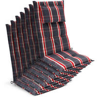 HOCHLEHNER Highlux HL 120x52x7cm Grau-Rot-Kariert (7tlg) - Rot, Textil (52/120cm) - Beautissu 