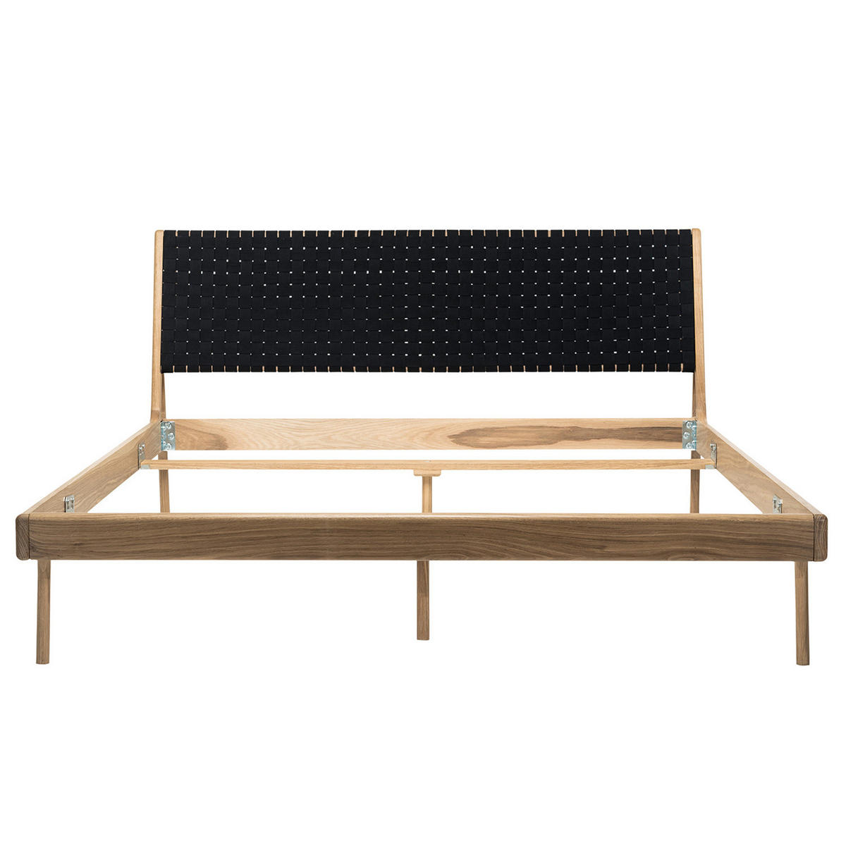 BETT - Eiche massiv - Eichefarben, Naturmaterialien/Eichenholz (180/200cm) - home24