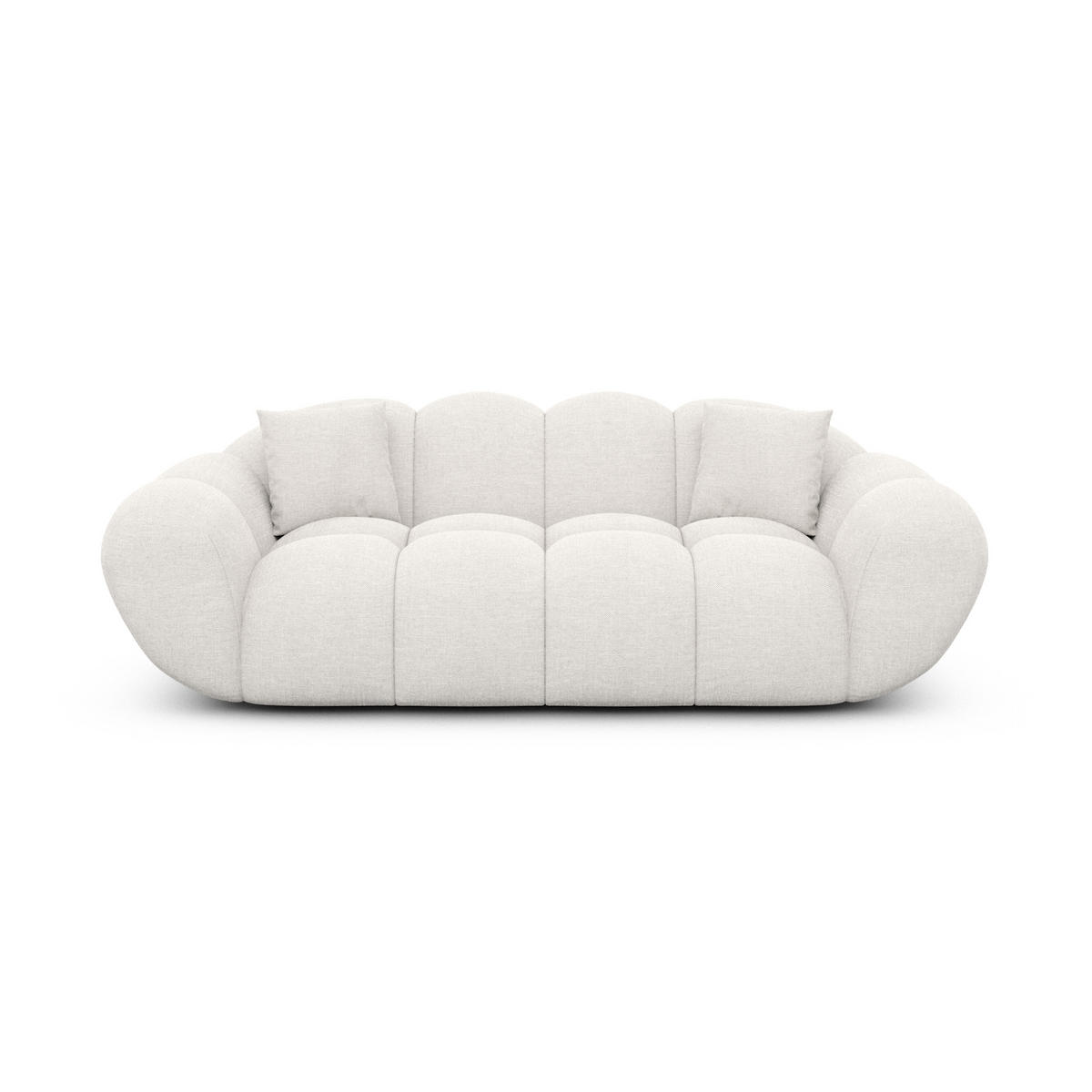 2-SITZER-SOFA Liva Weiß Strukturstoff - Weiß, Textil (200/70/93cm) - VAROYAL
