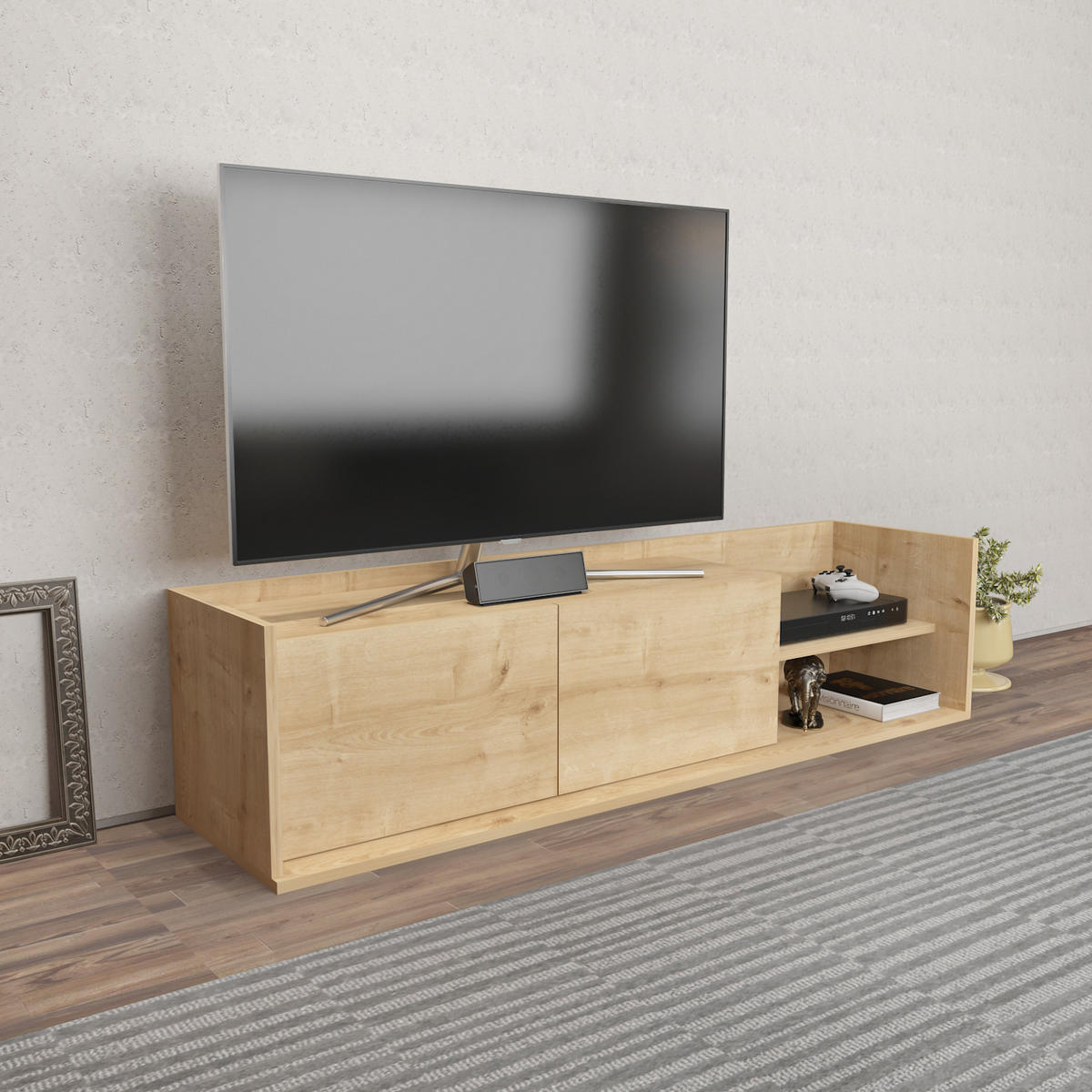 TV-ELEMENT Krog Eiche - Eichefarben, Holzwerkstoff (160/36.8/35cm)